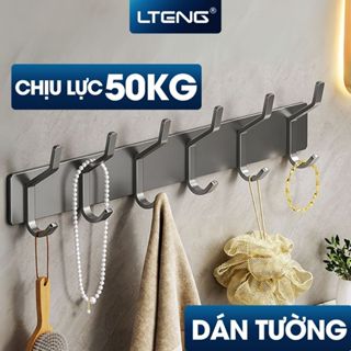  Móc treo quần áo dán tường LTENG chịu lực 50kg móc treo tường bằng keo dính không cần khoan đa năng 