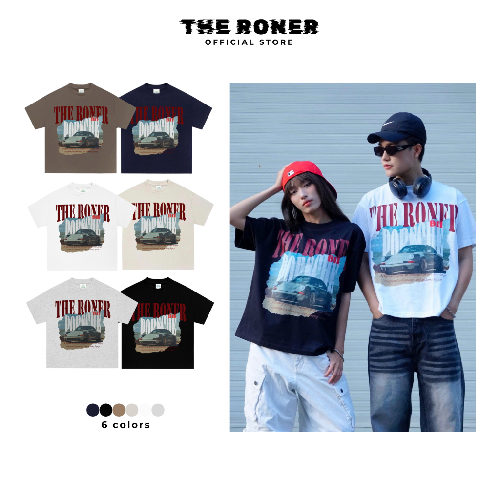  Áo thun BOXY "Por911" THE RONER 100% Cotton Local Brand Unisex Form Rộng | BigBuy360 - bigbuy360.vn