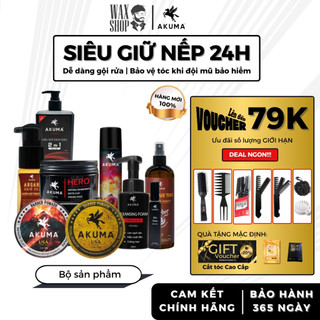  Sáp vuốt tóc nam Akuma Infinity Clay Royal Pomade 56g | 116g Gôm xịt tạo kiểu  390ml - Waxshop C2 