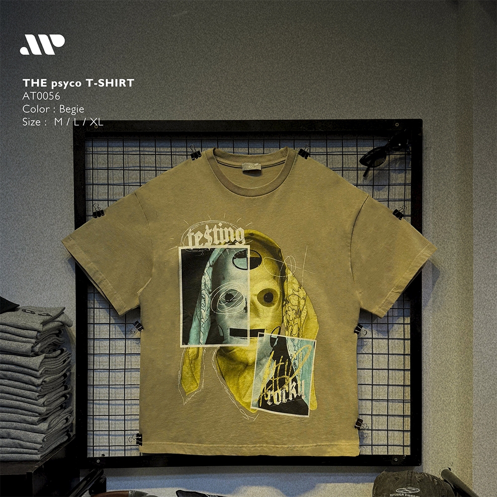 Áo thun cổ tròn Oversize The psyco 98% Cotton 360GSM - AT0056 | APEXSTUDIO