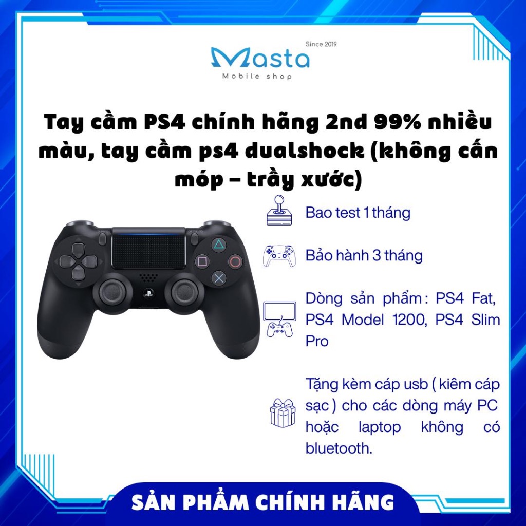Tay cầm PS4 99%, PS4 Dualshock Controller (Không cấn móp - trầy xước)