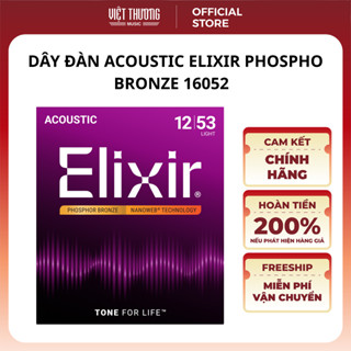  Dây Đàn Guitar Acoustic Elixir Phosphor Bronze NANOWEB® Light dây cao cấp cho đàn guitar - Việt Thương Music 
