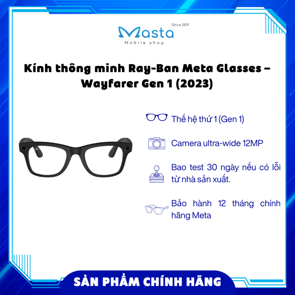 Ray-Ban Meta Glasses – Wayfarer Gen 1 (2023)