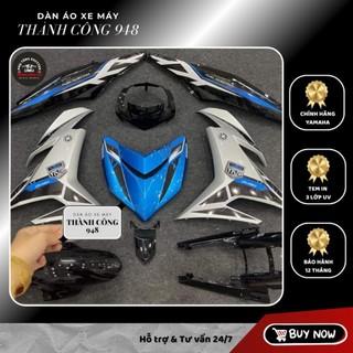 Dàn áo Exciter 150 Xanh Đen Bạc Tem Y15ZR | Hàng Chính Hãng chuẩn đời 2015–2023 | Tặng Tem + Baga + Sticker