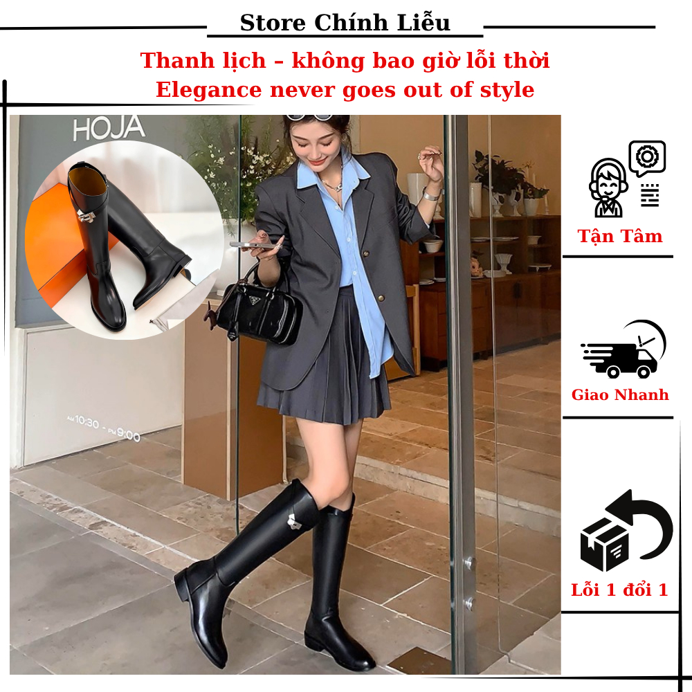 Bốt Cao Cổ Da Trơn – Phong Cách Quý Phái & Tinh Tế | CL Store