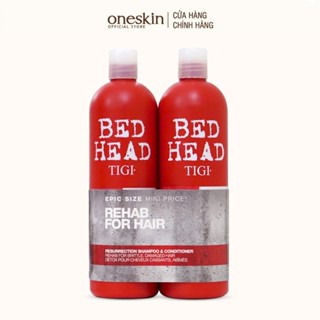  Dầu gội xả tái sinh siêu phục hồi Tigi Bed Head Resurrection Supper Repair 750ML tigi đỏ bản Auth mỹ 