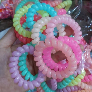 Set 5 Dây lò xo buộc tóc nhiều màu co giãn tốt không gãy tóc màu ngẫu nhiên
