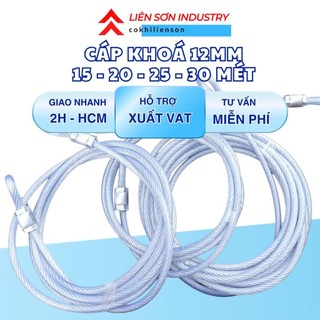 Dây cáp khoá xe 12li(mm) chiều dài 10 mét - 15 mét - 20 mét - 25 mét - 30 mét - Cơ  Khí Liên Sơn