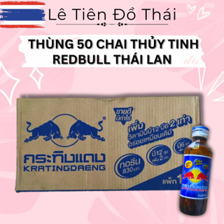  Thùng 50 Chai Thủy Tinh 150ml Nước Tăng Lực Bò Húc RedBull Thái Lan 