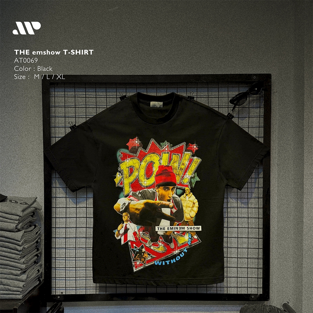 Áo thun cổ tròn Oversize The emshow 98% Cotton 360GSM - AT0069 | APEXSTUDIO