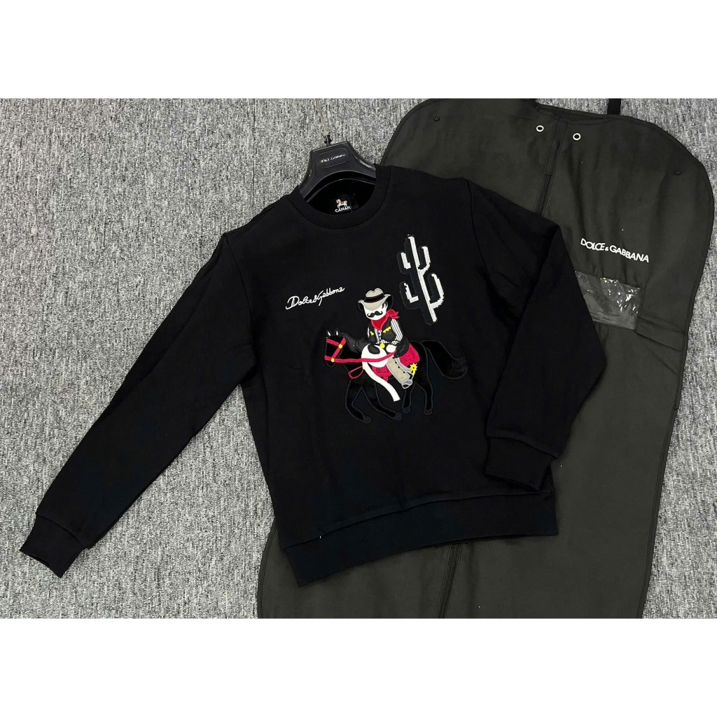 Áo Nỉ Sweater Thu Đông In Hình Đê và Gờ Cổ Cưỡi Ngựa Tròn Dài Tay Chất Liệu Nỉ Cotton Cho Nam và Nữ Hottrend 2025 [G81]