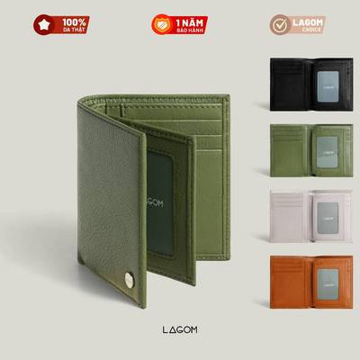 Ví Da Nam Cao Cấp – Dáng Đứng – Da Thật Mềm Mại – Có Ngăn Đựng Ảnh – LAGOM Flip Wallet