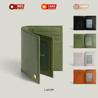  Ví Da Nam Cao Cấp – Dáng Đứng – Da Thật Mềm Mại – Có Ngăn Đựng Ảnh – LAGOM Flip Wallet 