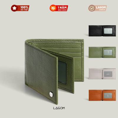 Ví nam Da thật LAGOM Flip Wallet dáng ngang - có ngăn để ảnh, da thật mềm mại