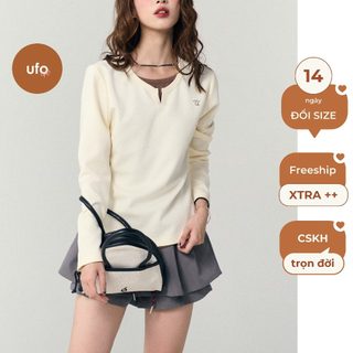  Áo nỉ ép form vừa mix thun Abbi Pullover - by u.found 