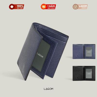 Ví nam da taiga LAGOM Marine Wallet - Dáng đứng có ngăn khóa kéo