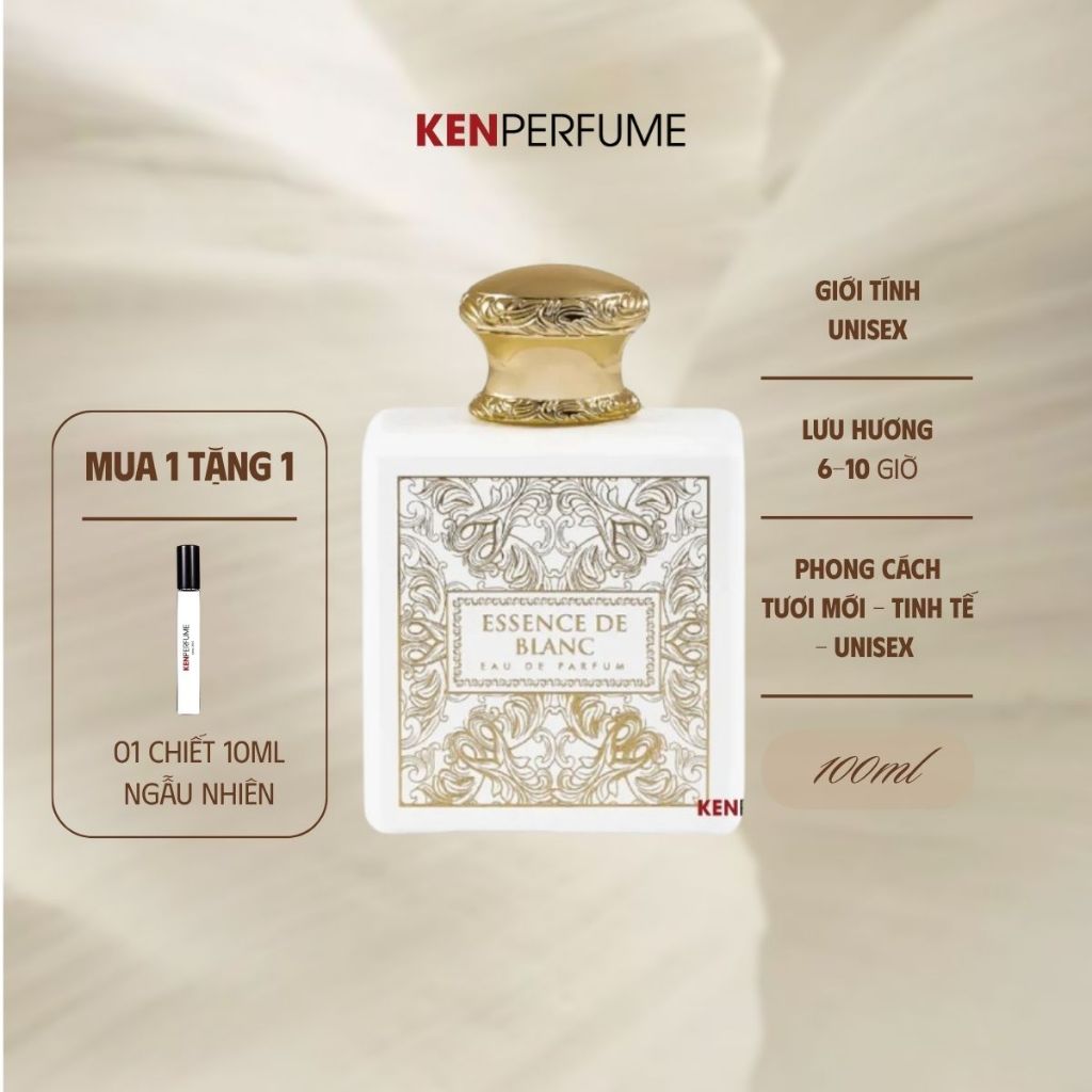 Nước hoa Fullseal 100ML French Avenue Essence De Blanc EDP | Nước Hoa Unisex | Ken Perfume