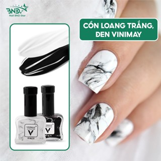  Cồn loang trắng đen Vinimay - Loang cồn trang trí móng tay nghệ thuật 15ml  lẻ 1 chai  Nailbnd 