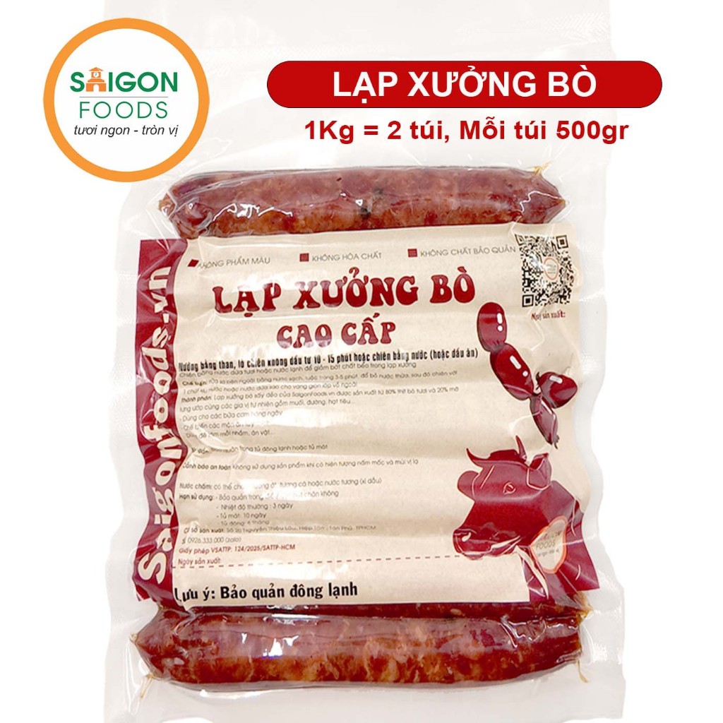500gr Lạp xưởng bò cao cấp - (GIAO HÀNG TOÀN QUỐC)