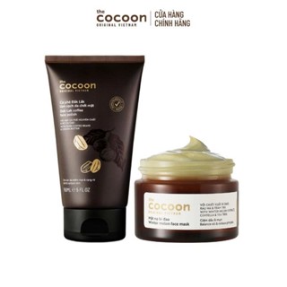   MUA 2 GIẢM 40%  Combo tẩy da chết mặt cà phê Đắk Lắk 150ml và Mặt nạ bí đao Cocoon 30ml 
