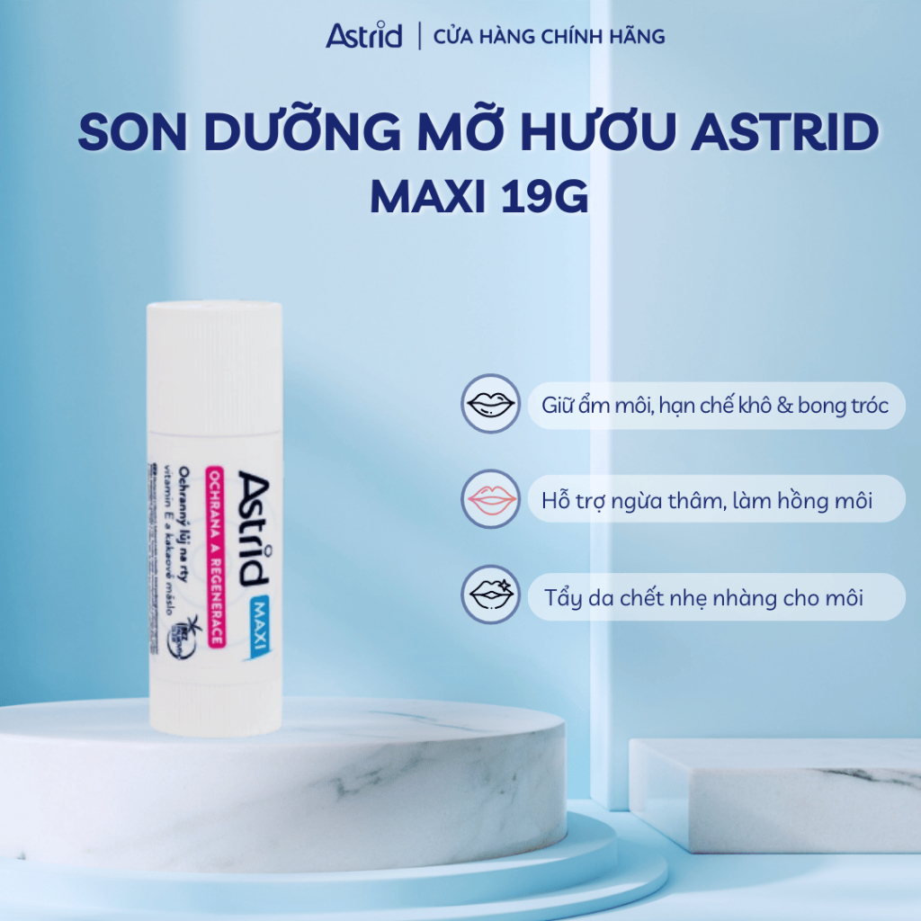 [Chính Hãng] Son Dưỡng Mỡ Hươu Astrid Maxi Protect & Regenerate 19g