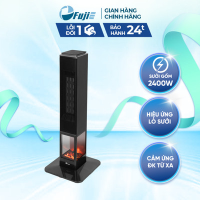 Máy sưởi gốm FujiE VH08 - công suất 2400W - 3 quạt gió DC siêu êm - làm ấm nhanh - BH 24 tháng