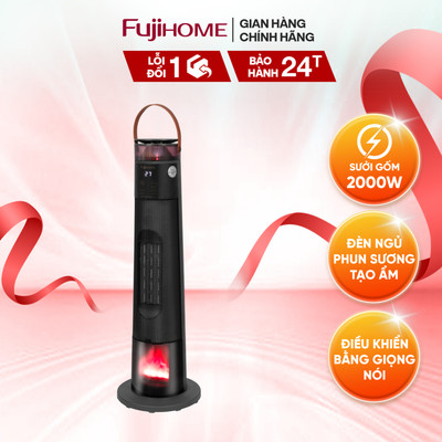 Quạt Sưởi Gốm Thông Minh Fujihome FH3303 – Sưởi Ấm & Tạo Ẩm Cùng Lúc - Điều khiển giọng nói - remote