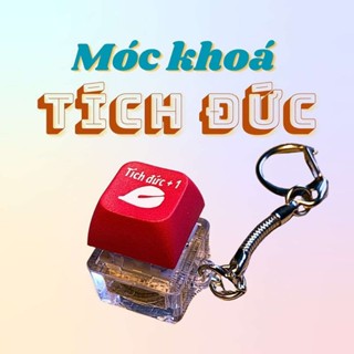  Móc Khoá Keycap Cute Giá Sỉ Tịnh Tâm Tích Đưc Có Đèn Led KIMDONGSHOP 