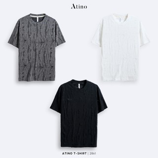 Áo Thun Ngắn Tay Nam Thiết Kế Xẻ Rách ATINO Version 2.0 Kiểu Dáng Hàn Quốc Form Fitted L.3.2861