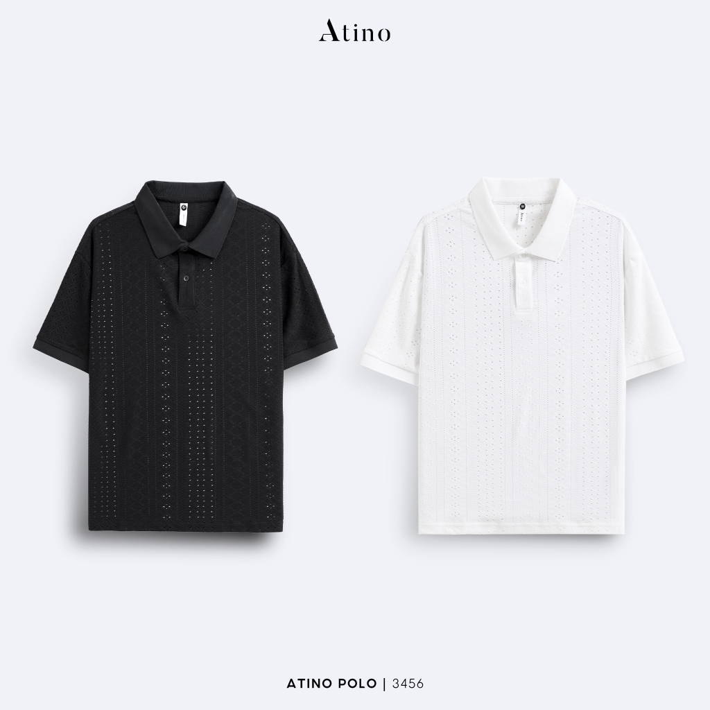 Áo Polo Nam ATINO Họa Tiết Chất Vải Cotton Chuẩn Form Regular L.2.3456
