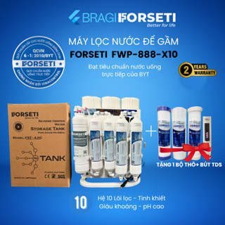 Forseti Máy Lọc Nước Để Gầm Uống Trực Tiếp Công Nghệ R.O FWP-888-X10 10 Cấp Lọc Bảo Hành 3 Năm Chính Hãng