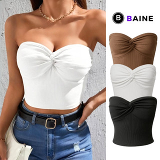  Áo Croptop Nữ ỐNG XOẮN NGỰC Thun Gân Kiểu Sexy Nữ CR40 Áo Thun Ôm Body BAINE 