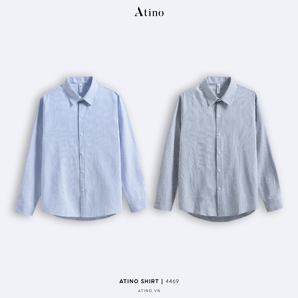 Áo Sơ Mi Dài Tay ATINO, Hoạ tiết kẻ CLASSIC 2.4469