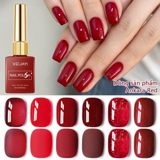  XEIJAYI 15ml Sơn móng tay gel màu đỏ mới phổ biến độ bóng lâu trôi thích hợp cho tiệm làm móng và tự làm 