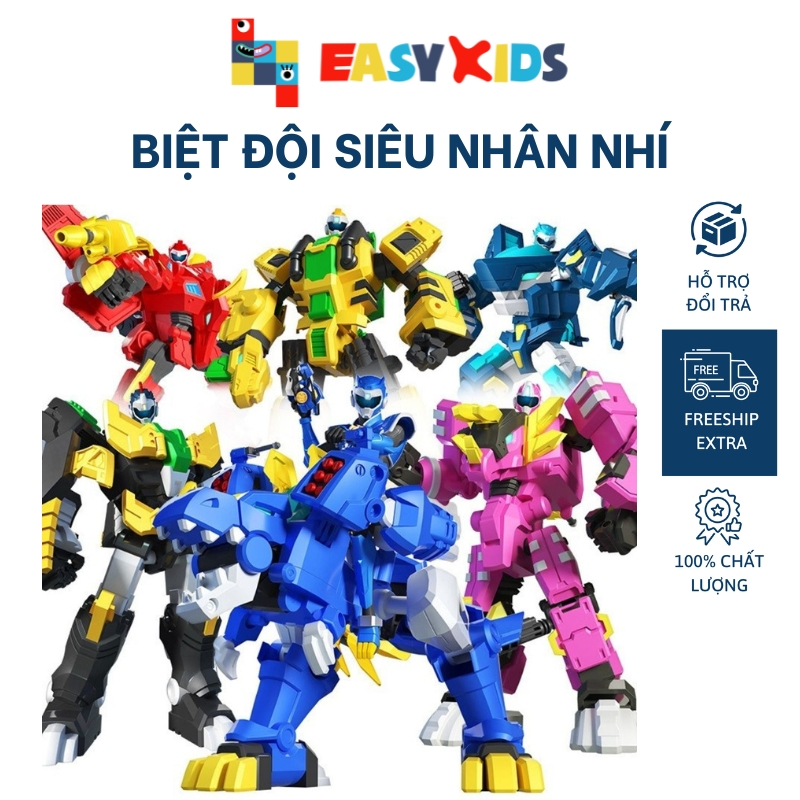 Đồ Chơi Mô Hình Mini Force Robot Siêu Khủng Long Sấm Sét Cùng Siêu Nhân