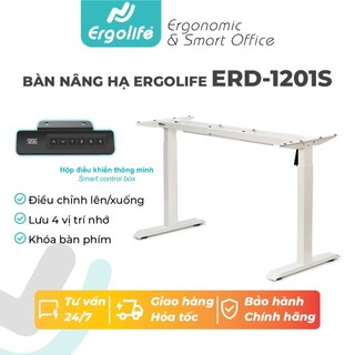   HỎA TỐC 2H HCM  Bàn nâng hạ độ cao bằng điện ERD-1201 Ergolife 1 động cơ tải 90kg bảo hành 3 năm 