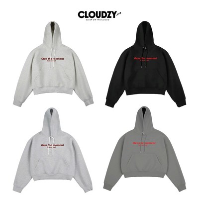 Áo khoác hoodie boxy nỉ nam local brand hoodie nữ unisex form rộng basic tay phồng CLOUDZY MOMENT