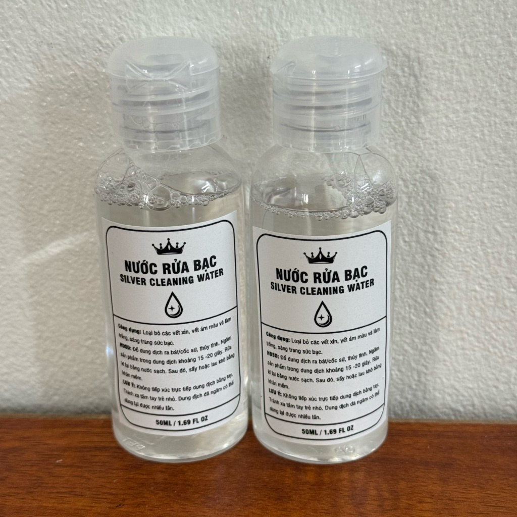 Nước rửa bạc loại to 50ml - Nước làm sáng bạc chai to 50ml - Kahushop