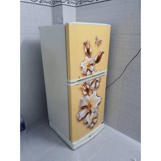 Miếng dán tủ lạnh hình HOA VÀNG 3D