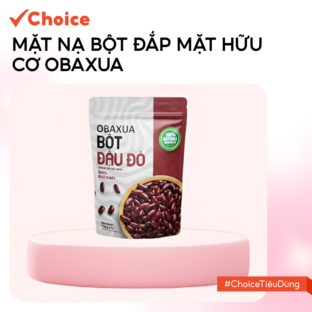    New  Choice  Mặt Nạ Bột Đắp Mặt Hữu cơ OBAXUA OG057 Dưỡng Da Trắng Mịn màng Bột Đậu Đỏ - 75g 