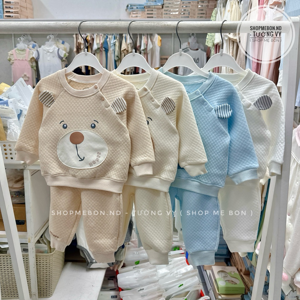 [ Hrnee ] Bộ Honee trần bông dài tay cho bé trai bé gái