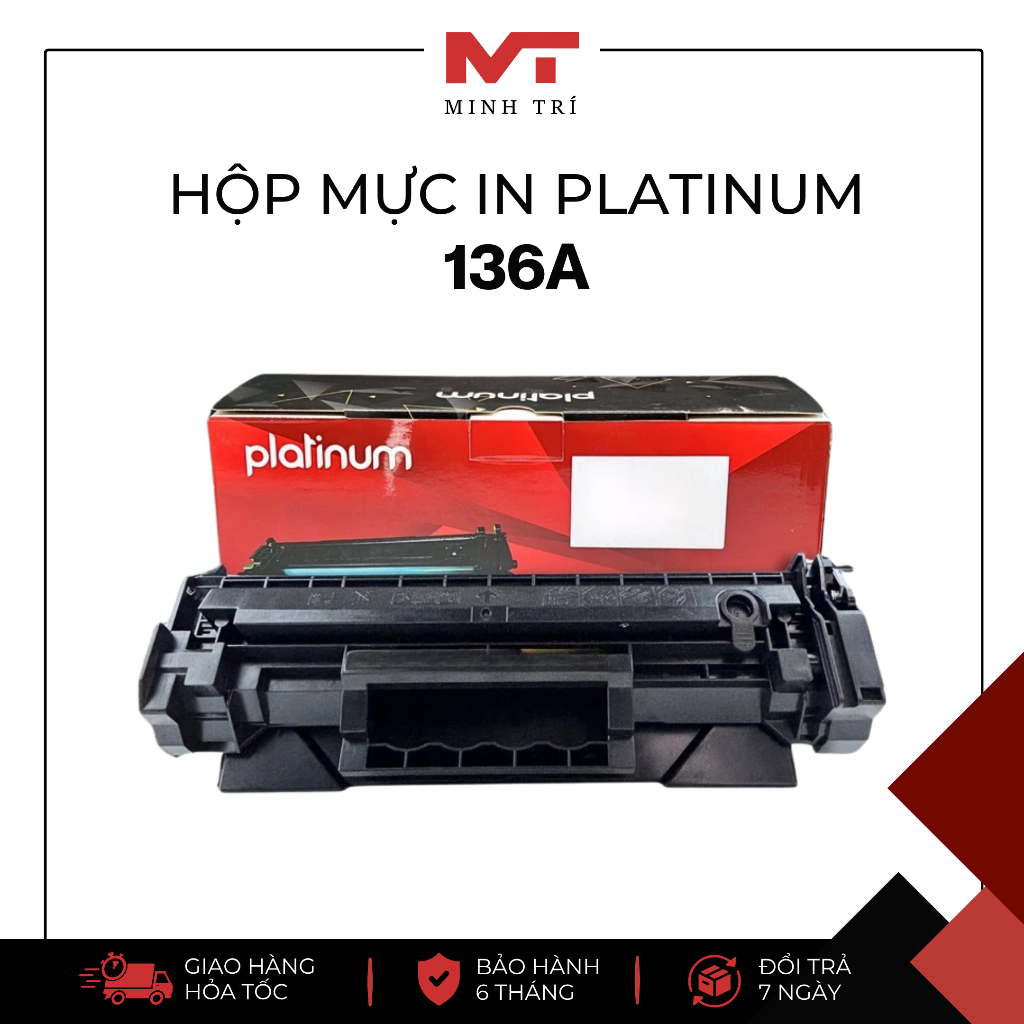 Hộp mực Platinum 136A Có Chip - Dùng cho máy in HP M211d/ M211dw/ M236dw/ M236sdw