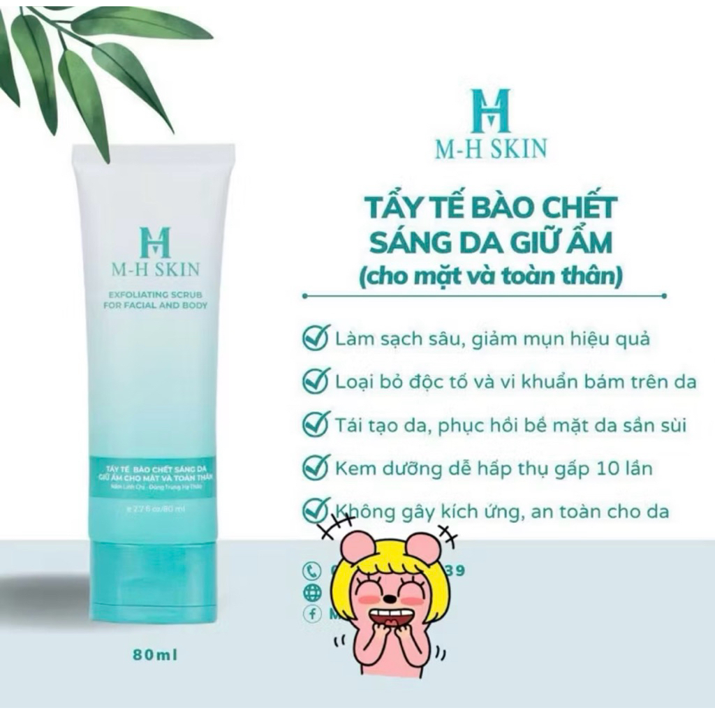 Tẩy Tế Bào Mh Skin Giúp Làm Sạch Da Giữ Ẩm Cho Mặt Và Toàn Thân