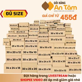 [COMBO 10] Hộp carton nắp đối đóng hàng NHIỀU KÍCH THƯỚC giá gốc tại xưởng - GÓI HÀNG AN TÂM