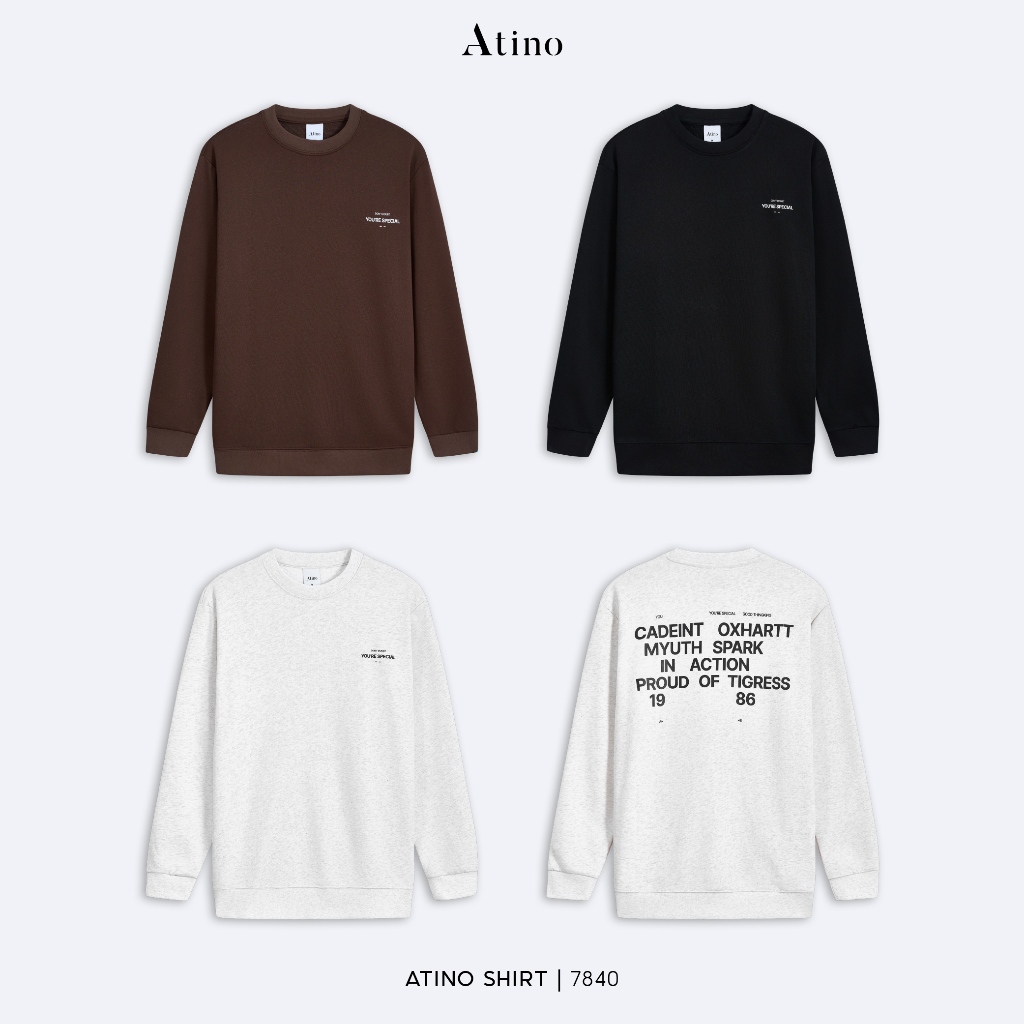 Áo Nỉ Nam Atino Chất liệu French Terry Cao cấp 3.7840