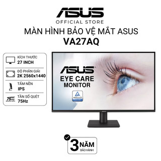  Màn Hình ASUS VA27AQ 27 inch | IPS | 2K | 75Hz | 1ms | LOA   VIỀN SIÊU MỎNG PHÙ HỢP LẮP ARM   