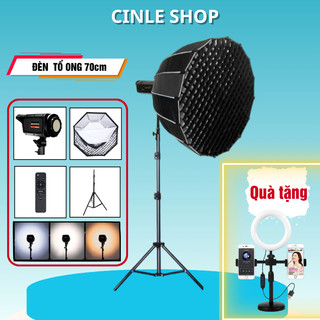 Đèn livestream softbox bát giác tổ ong Parabolic 70cm Hỗ Trợ Livestream, Quay Video, Chụp Ảnh Studio Chuyên Nghiệp