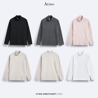  Áo Nỉ Giữ Nhiệt ATINO BASIC CỔ 3P Chất Liệu Giữ Nhiệt Bông Sợi Cao Cấp 7870 