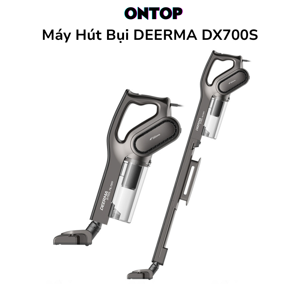 Máy hút bụi Deerma DX700S với công nghệ lực hút lốc xoáy 15000Pa thiết kế tản nhiệt - Bảo hành 12 th
