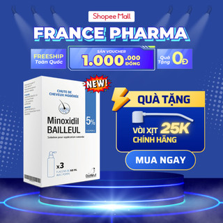  Xịt Mọc Tóc Minoxidil Bailleul 5% Pháp Giảm Rụng Tóc Và Kích Thích Mọc Tóc Từ France Pharma 